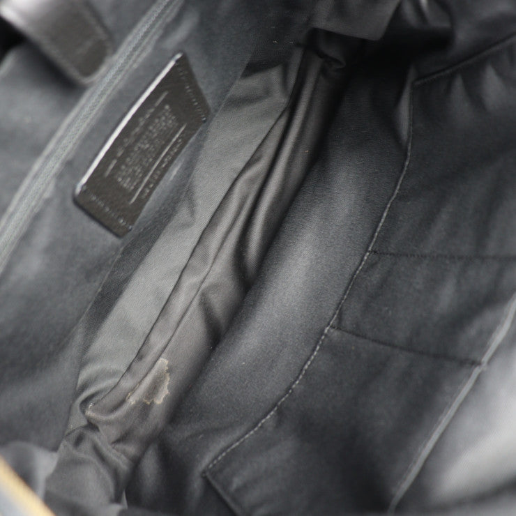 美品 COACH コーチ バックパック リュック・デイパック F23247 ペブルドレザー ブラック