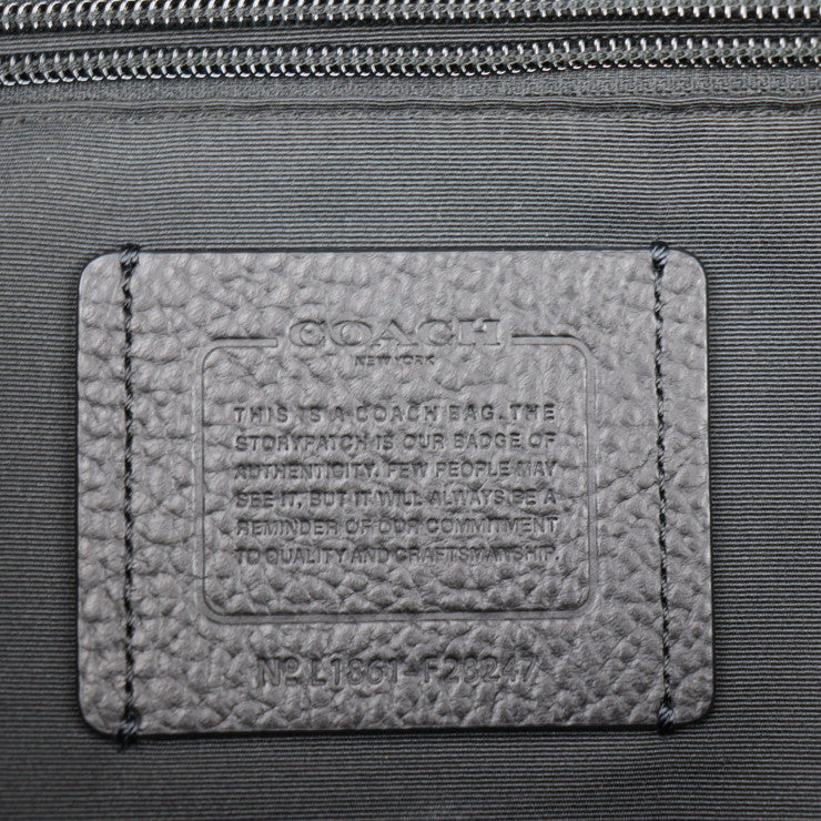 美品 COACH コーチ バックパック リュック・デイパック F23247 ペブルドレザー ブラック