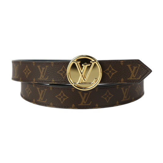新古未使用展示品 LOUIS VUITTON ルイ ヴィトン LV サークル 25MM リバーシブル ベルト M0054U 表記サイズ 90/36 モノグラムキャンバス レザー ブラウン ブラック ゴールド金具 ビトン