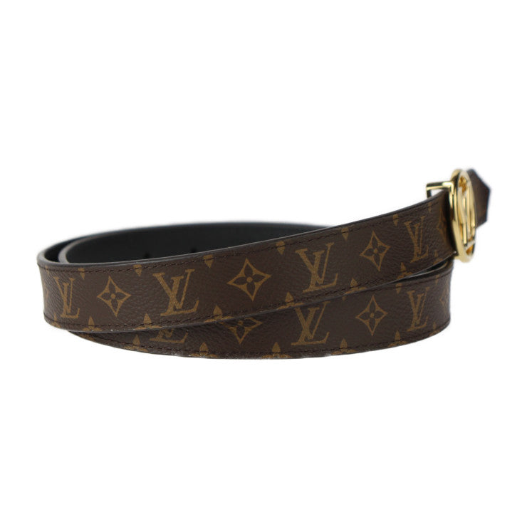 新古未使用展示品 LOUIS VUITTON ルイ ヴィトン LV サークル 25MM リバーシブル ベルト M0054U 表記サイズ 90/36 モノグラムキャンバス レザー ブラウン ブラック ゴールド金具 ビトン