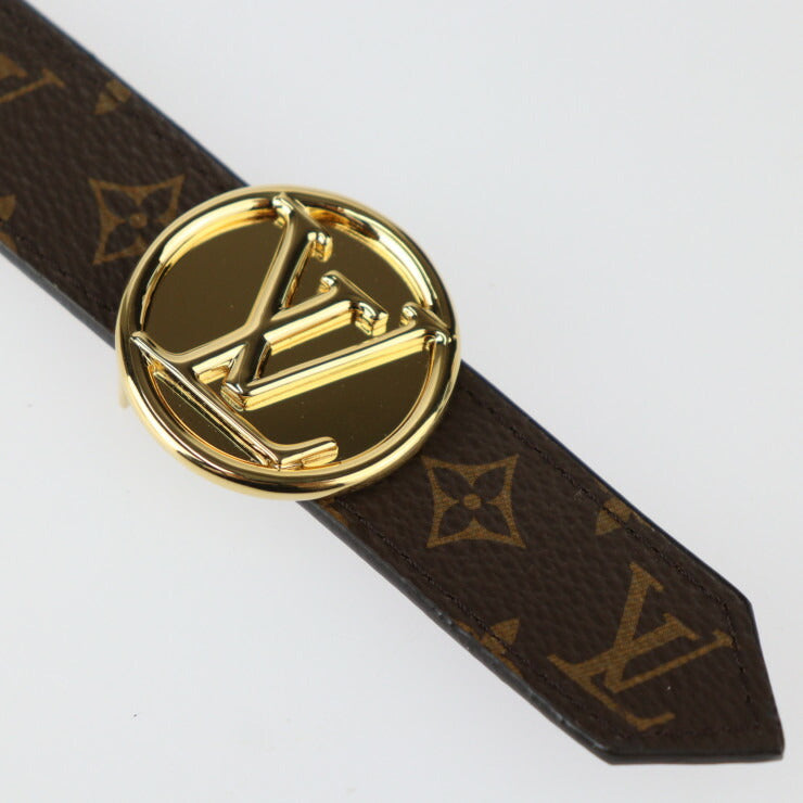 新古未使用展示品 LOUIS VUITTON ルイ ヴィトン LV サークル 25MM リバーシブル ベルト M0054U 表記サイズ 90/36 モノグラムキャンバス レザー ブラウン ブラック ゴールド金具 ビトン
