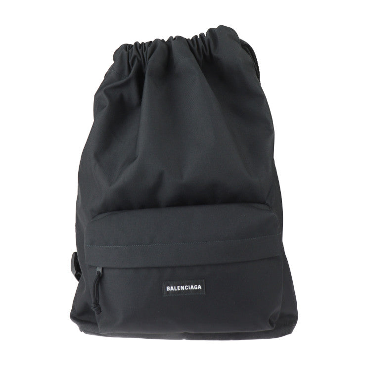 新古未使用展示品 BALENCIAGA バレンシアガ EXPLORER DRAWST BAC エクスプローラー リュック・デイパック 741402 ナイロンキャンバス ブラック バックパック 巾着型