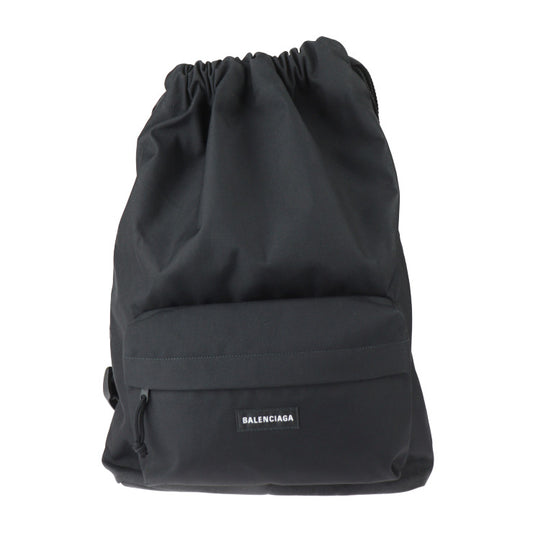 新古未使用展示品 BALENCIAGA バレンシアガ EXPLORER DRAWST BAC エクスプローラー リュック・デイパック 741402 ナイロンキャンバス ブラック バックパック 巾着型