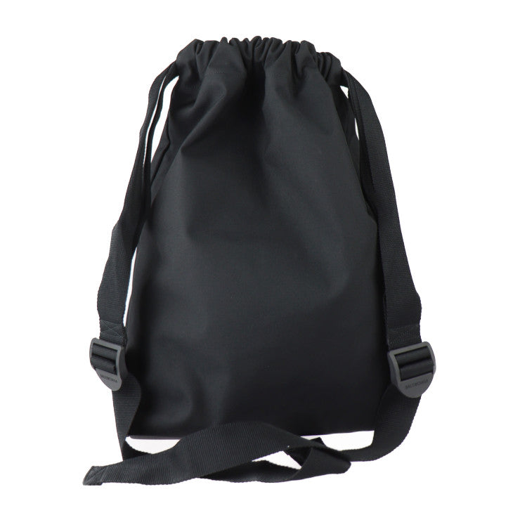 新古未使用展示品 BALENCIAGA バレンシアガ EXPLORER DRAWST BAC エクスプローラー リュック・デイパック 741402 ナイロンキャンバス ブラック バックパック 巾着型