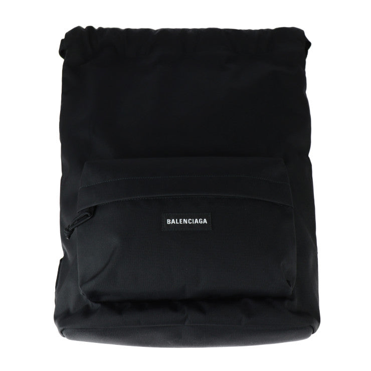 新古未使用展示品 BALENCIAGA バレンシアガ EXPLORER DRAWST BAC エクスプローラー リュック・デイパック 741402 ナイロンキャンバス ブラック バックパック 巾着型