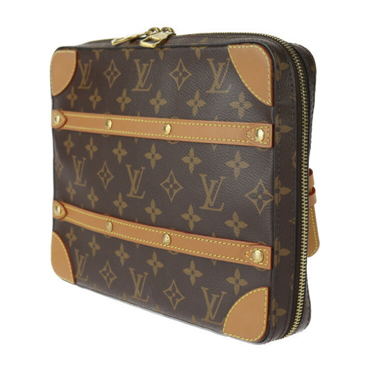 超美品 LOUIS VUITTON ルイ ヴィトン ソフトトランク メッセンジャーPM ショルダーバッグ M68494 モノグラムキャンバス レザー ブラウン ゴールド金具 ラウンドファスナー ビトン