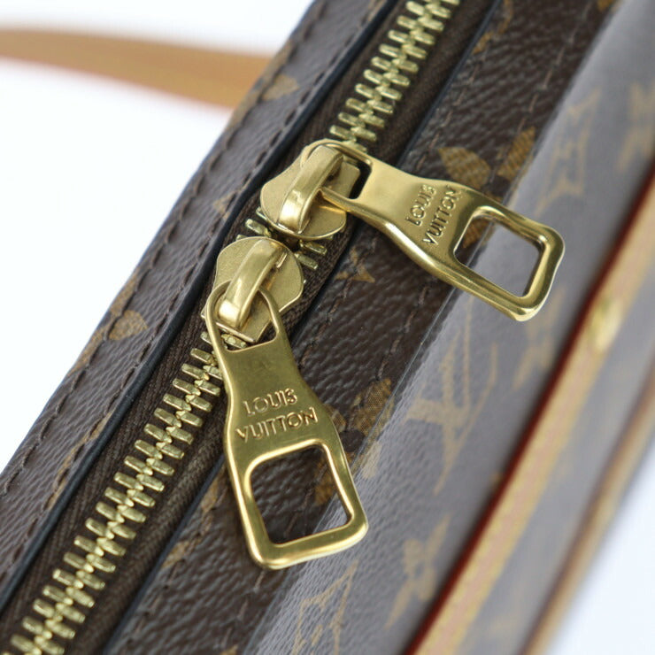 超美品 LOUIS VUITTON ルイ ヴィトン ソフトトランク メッセンジャーPM ショルダーバッグ M68494 モノグラムキャンバス レザー ブラウン ゴールド金具 ラウンドファスナー ビトン