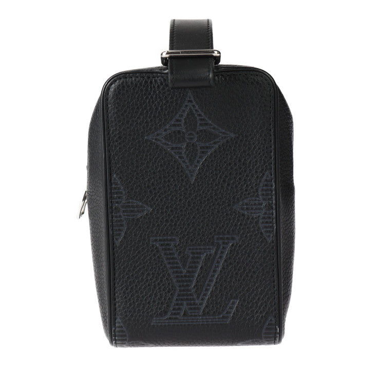 美品 LOUIS VUITTON ルイ ヴィトン ヴァヴァン NV モノグラム ジャイアント ハンドバッグ M57292 トリヨンレザー ブラック シルバー金具 リストレット セカンドバッグ