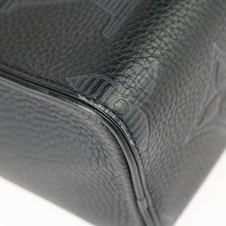 美品 LOUIS VUITTON ルイ ヴィトン ヴァヴァン NV モノグラム ジャイアント ハンドバッグ M57292 トリヨンレザー ブラック シルバー金具 リストレット セカンドバッグ