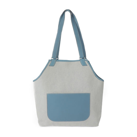 美品 HERMES エルメス ジャルディニエ PM トートバッグ - トワルアッシュ トリヨンクレマンス ナチュラル ブルージーン シルバー金具 ショルダーバッグ