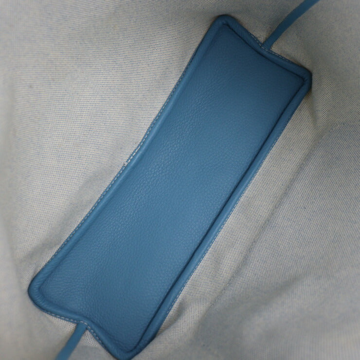 美品 HERMES エルメス ジャルディニエ PM トートバッグ - トワルアッシュ トリヨンクレマンス ナチュラル ブルージーン シルバー金具 ショルダーバッグ