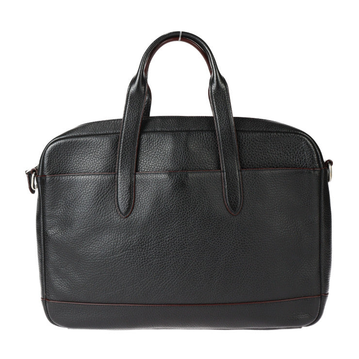 美品 COACH コーチ ブリーフケース HAMILTON ハミルトン ビジネスバッグ F11319 ペプルドレザー ブラック シルバー金具 2WAY ショルダーバッグ