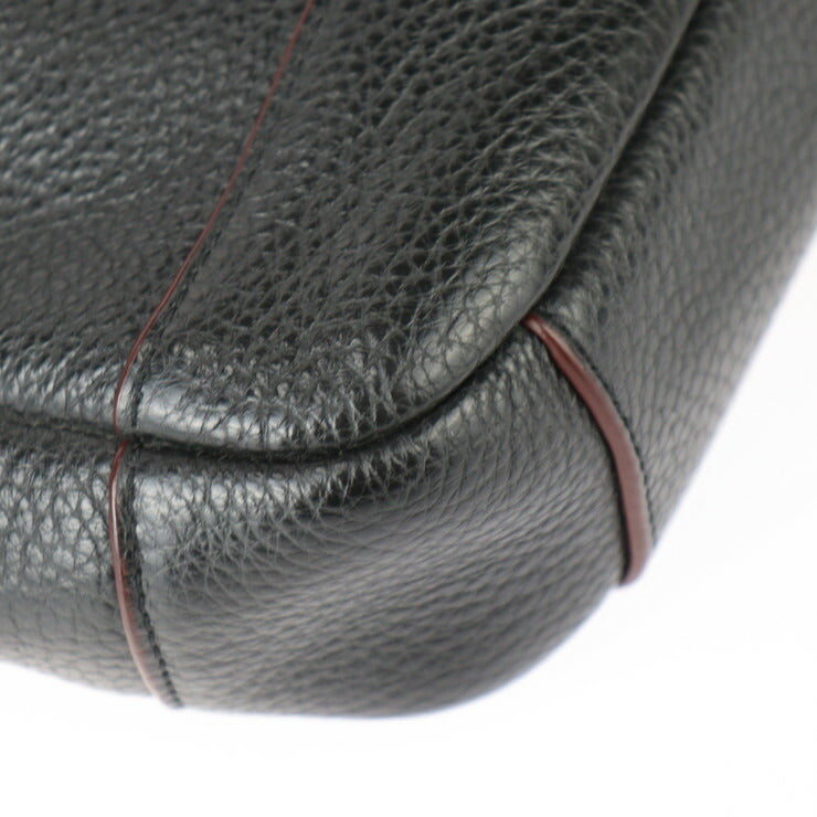 美品 COACH コーチ ブリーフケース HAMILTON ハミルトン ビジネスバッグ F11319 ペプルドレザー ブラック シルバー金具 2WAY ショルダーバッグ