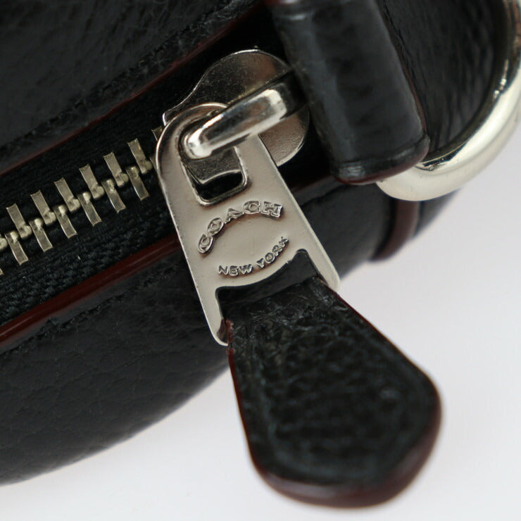 美品 COACH コーチ ブリーフケース HAMILTON ハミルトン ビジネスバッグ F11319 ペプルドレザー ブラック シルバー金具 2WAY ショルダーバッグ