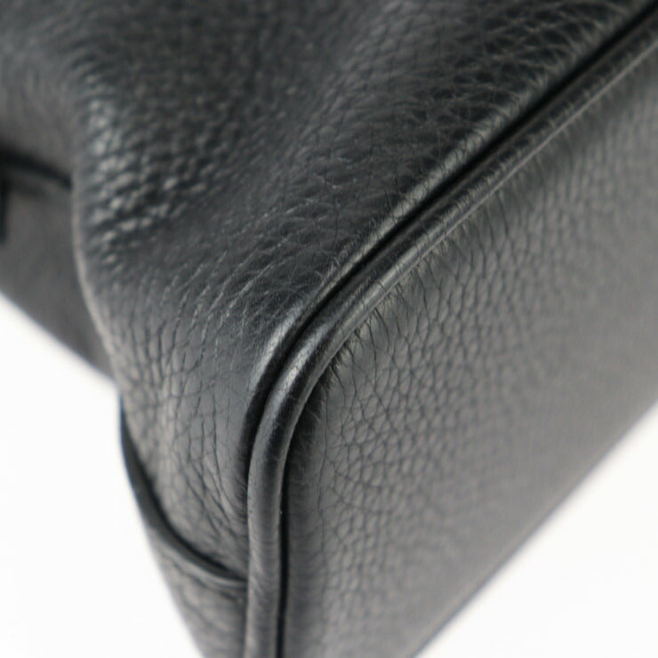 美品 Maison Margiela メゾン マルジェラ バッグ ショルダーバッグ S55WG0125 P1858 鹿革×ナイロン ブラック シルバー金具 2WAY クラッチバッグ ハンドバッグ