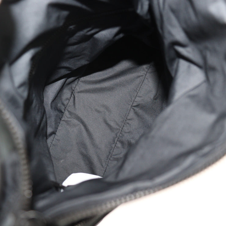 美品 Maison Margiela メゾン マルジェラ バッグ ショルダーバッグ S55WG0125 P1858 鹿革×ナイロン ブラック シルバー金具 2WAY クラッチバッグ ハンドバッグ