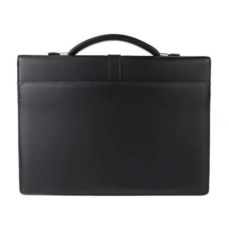 超美品 MONTBLANC モンブラン 4810 ウエストサイド シングルガセット ブリーフケース ビジネスバッグ 7578 レザー ブラック シルバー金具 2WAY ショルダーバッグ 書類鞄