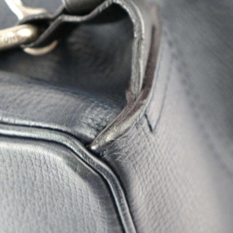 美品 LOUIS VUITTON ルイ ヴィトン キャニオン・バックパック ユタ リュック・デイパック M54960 レザー ブルーマリーヌ シルバー金具 ビトン