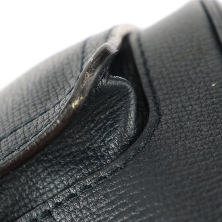 美品 LOUIS VUITTON ルイ ヴィトン キャニオン・バックパック ユタ リュック・デイパック M54960 レザー ブルーマリーヌ シルバー金具 ビトン