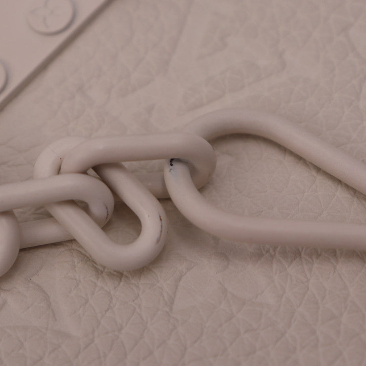 美品 LOUIS VUITTON ルイ ヴィトン サック・プラ ヴァージルアブロー モノグラム トートバッグ M53265 トリヨンレザー ホワイト 2WAY ショルダーバッグ ビトン