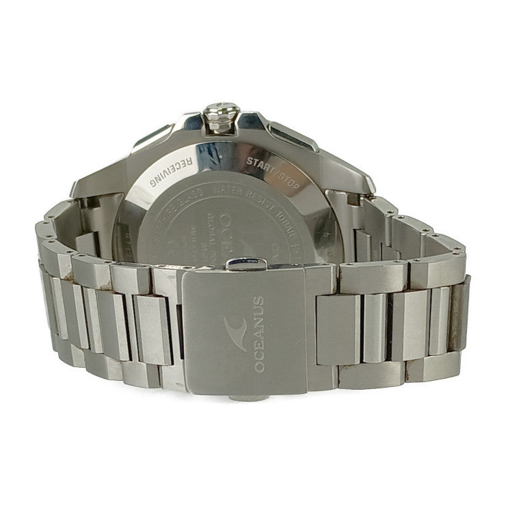 CASIO カシオ 腕時計 OCEANUS オシアナス OCW-G1000-1AJF シルバー ブルー ブラック文字盤 チタン メンズ GPSハイブリッド 電波ソーラー