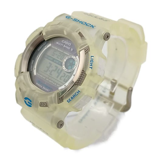 美品 CASIO カシオ 腕時計 G-SHOCK MASTER OF G-SEA GULFMAN Gショック ガルフマン GW-9101K-7JR クリア ホワイト デジタル文字盤 チタン 樹脂 メンズ  I.C.E.R.Cコラボ