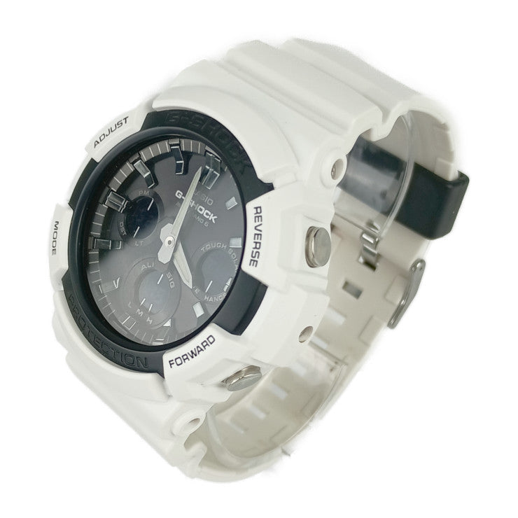 新古未使用展示品 CASIO カシオ 腕時計 G-SHOCK Gショック GAW-100B-7AJF ホワイト ブラック文字盤 樹脂 アルミ メンズ ソーラー電波 アナデジ