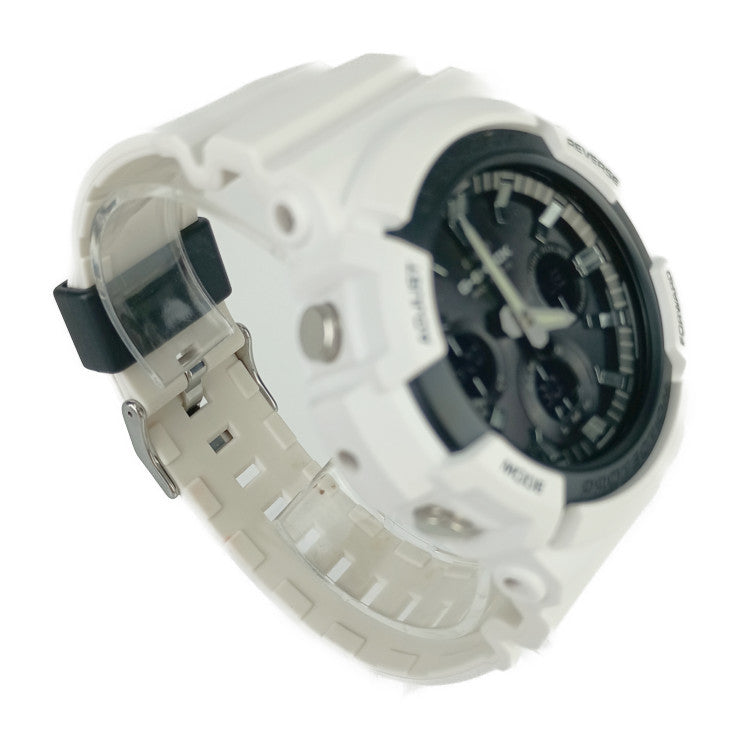新古未使用展示品 CASIO カシオ 腕時計 G-SHOCK Gショック GAW-100B-7AJF ホワイト ブラック文字盤 樹脂 アルミ メンズ ソーラー電波 アナデジ
