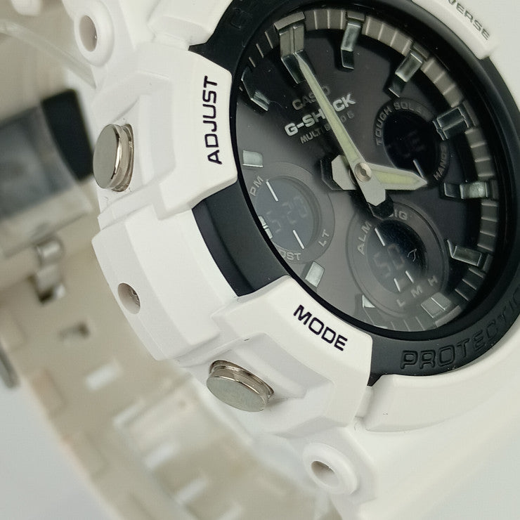 新古未使用展示品 CASIO カシオ 腕時計 G-SHOCK Gショック GAW-100B-7AJF ホワイト ブラック文字盤 樹脂 アルミ メンズ ソーラー電波 アナデジ