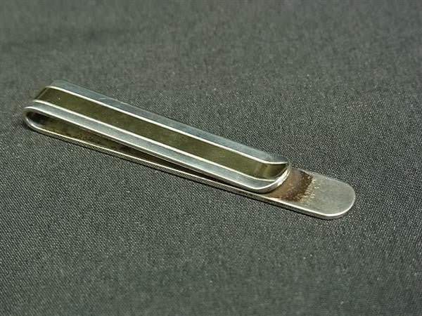 TIFFANY＆Co ティファニー ネクタイピン ストライプ コンビ タイバー シルバー ゴールド系 SV925 18K メンズ 美品