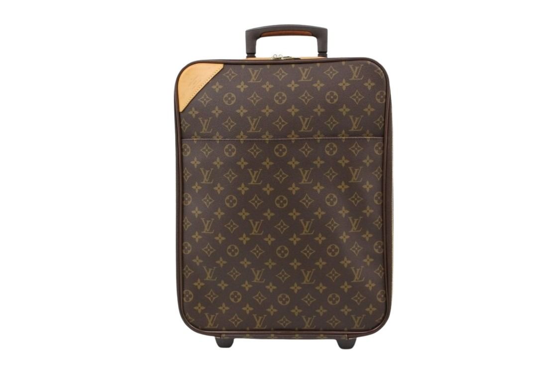 LOUIS VUITTON ルイヴィトン キャリーバッグ ぺガス45 M23293 ブラウン系 モノグラム ユニセックス 2輪 ゴールド金具 美品