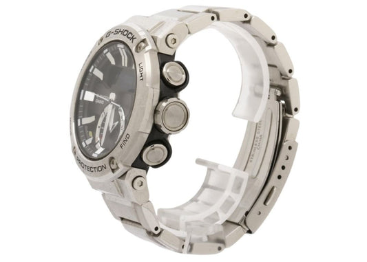 CASIO カシオ 時計 G-SHOCK G-STEEL GST-B200 Series GST-B200D-1AJF ブラック シルバー系 カーボンファイバー強化樹脂／ステンレススチール メタルバンド（ステンレススチール） メンズ アナデジ 美品