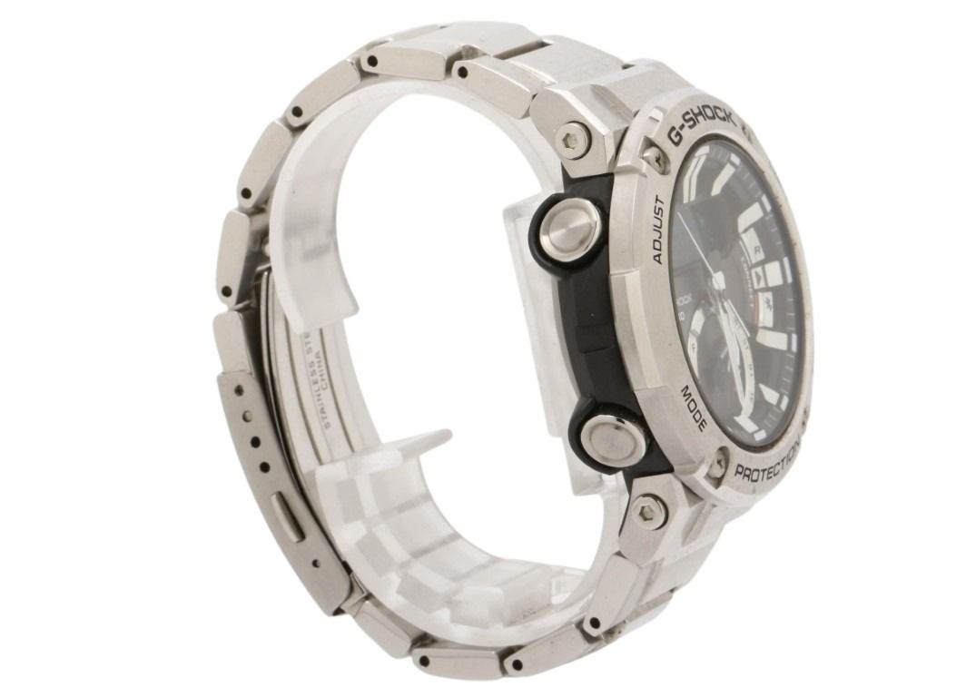 CASIO カシオ 時計 G-SHOCK G-STEEL GST-B200 Series GST-B200D-1AJF ブラック シルバー系 カーボンファイバー強化樹脂／ステンレススチール メタルバンド（ステンレススチール） メンズ アナデジ 美品