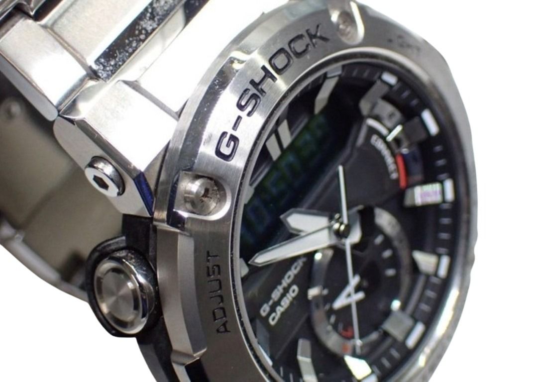 CASIO カシオ 時計 G-SHOCK G-STEEL GST-B200 Series GST-B200D-1AJF ブラック シルバー系 カーボンファイバー強化樹脂／ステンレススチール メタルバンド（ステンレススチール） メンズ アナデジ 美品
