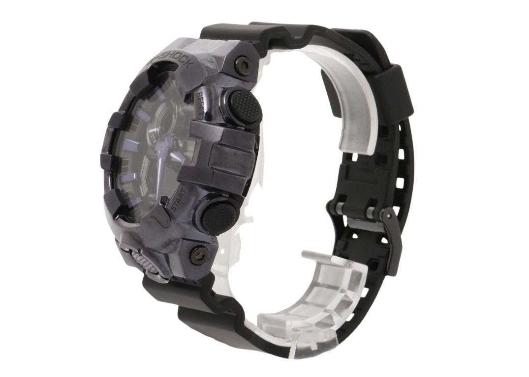 CASIO カシオ 時計 G-SHOCK ANALOG-DIGITAL 700 SERIES GM-700P-6AJF ブラック パープル系 樹脂／ステンレススチール 樹脂バンド メンズ アナデジ 超美品