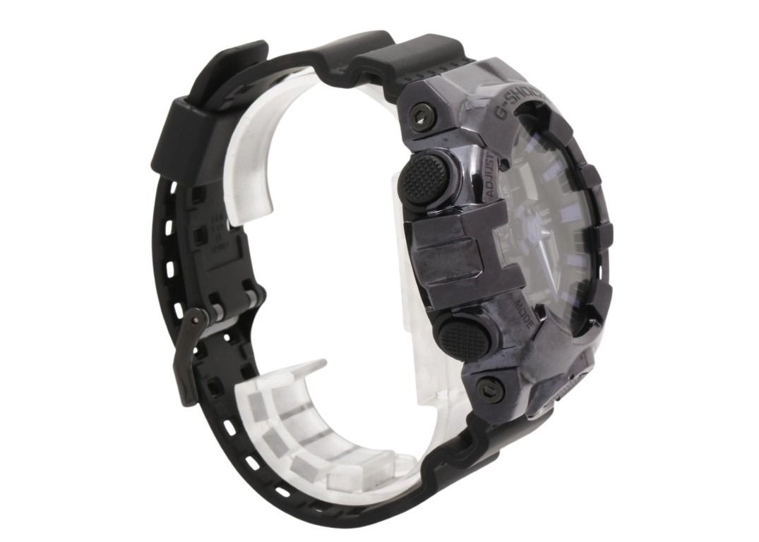 CASIO カシオ 時計 G-SHOCK ANALOG-DIGITAL 700 SERIES GM-700P-6AJF ブラック パープル系 樹脂／ステンレススチール 樹脂バンド メンズ アナデジ 超美品