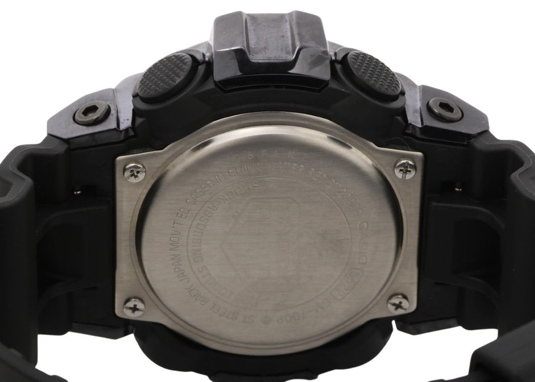 CASIO カシオ 時計 G-SHOCK ANALOG-DIGITAL 700 SERIES GM-700P-6AJF ブラック パープル系 樹脂／ステンレススチール 樹脂バンド メンズ アナデジ 超美品