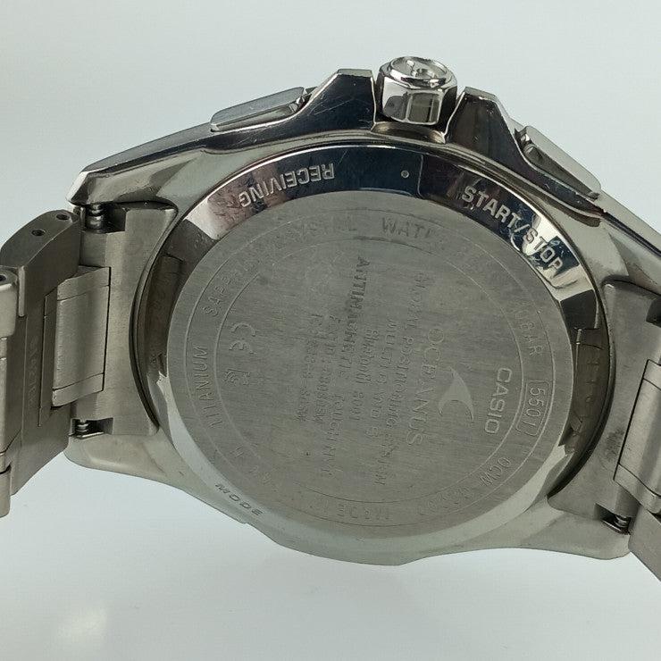 CASIO カシオ メンズ腕時計 OCEANUS オシアナス OCW-G2000-2AJF シルバー ブルー文字盤 チタン メンズ Bluetooth搭載 GPS 電波ソーラー