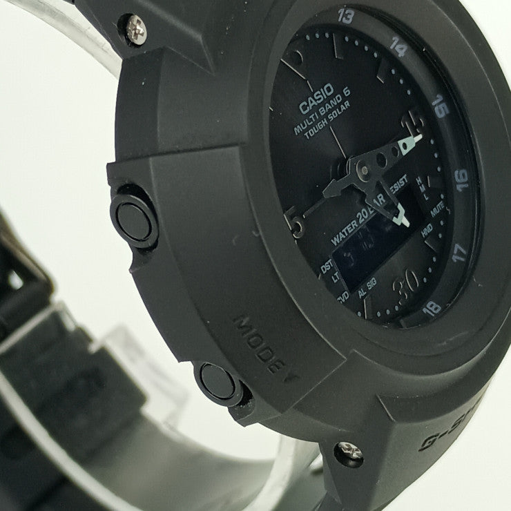 超美品 CASIO カシオ 腕時計 G-SHOCK Gショック AWG-M520BB-1AJF ブラック 樹脂 ステンレス メンズ アナデジ ソーラー電波