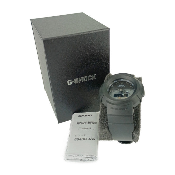 超美品 CASIO カシオ 腕時計 G-SHOCK Gショック AWG-M520BB-1AJF ブラック 樹脂 ステンレス メンズ アナデジ ソーラー電波