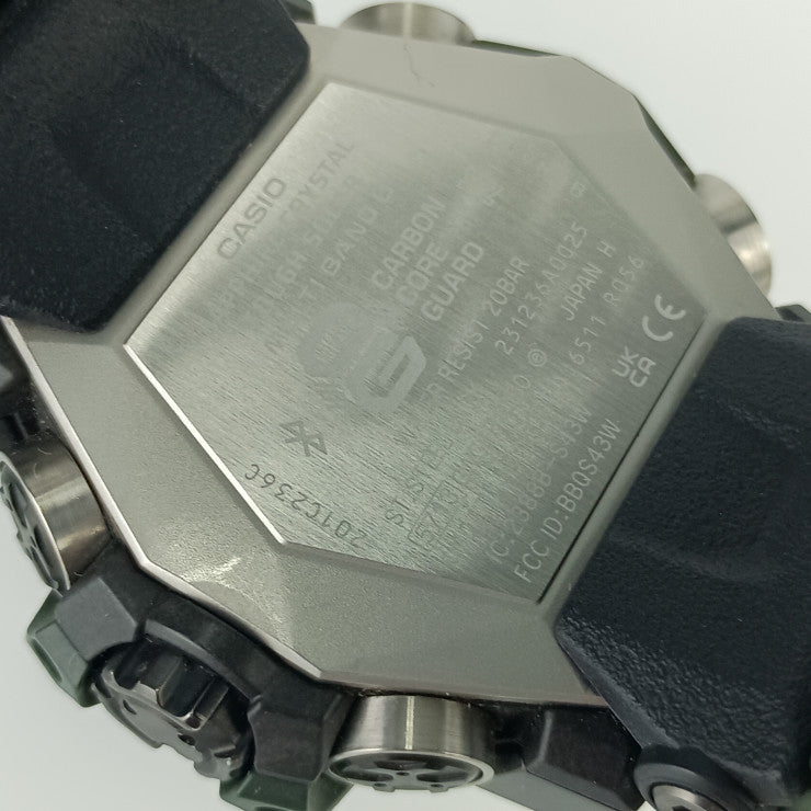 美品 CASIO カシオ 腕時計 G-SHOCK MUDMASTER Gショック マッドマスター GWG-B1000-3AJF グリーン系 ブラック文字盤 樹脂 ステンレス メンズ アナデジ ソーラー電波