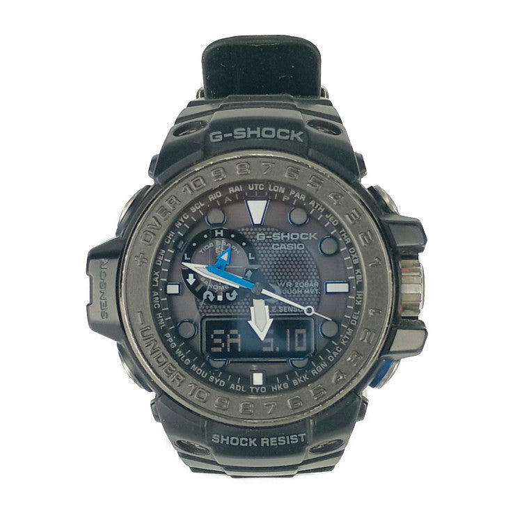 CASIO カシオ 腕時計 G-SHOCK GULFMASTER Gショック ガルフマスター GWN-1000C-1AJF ブラック 樹脂 ステンレス メンズ アナデジ ソーラー電波