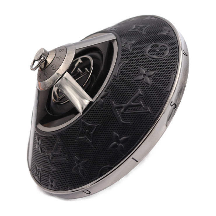 新古未使用展示品 LOUIS VUITTON ルイ ヴィトン ホライゾン ライト アップ スピーカー インテリアその他 QAC000 ステンレススチール レザー 強化ガラス ブラック ワイヤレス モノグラム柄 ビトン