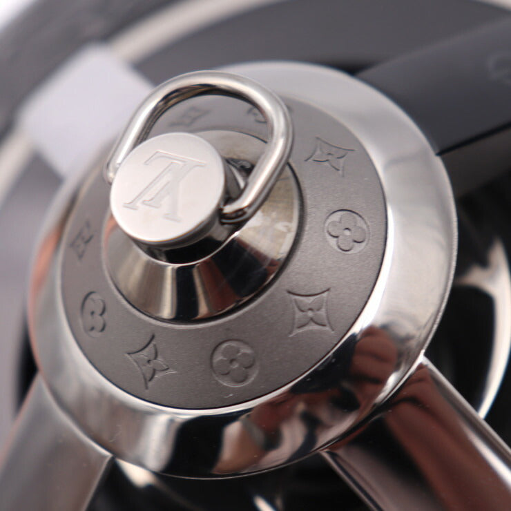 新古未使用展示品 LOUIS VUITTON ルイ ヴィトン ホライゾン ライト アップ スピーカー インテリアその他 QAC000 ステンレススチール レザー 強化ガラス ブラック ワイヤレス モノグラム柄 ビトン