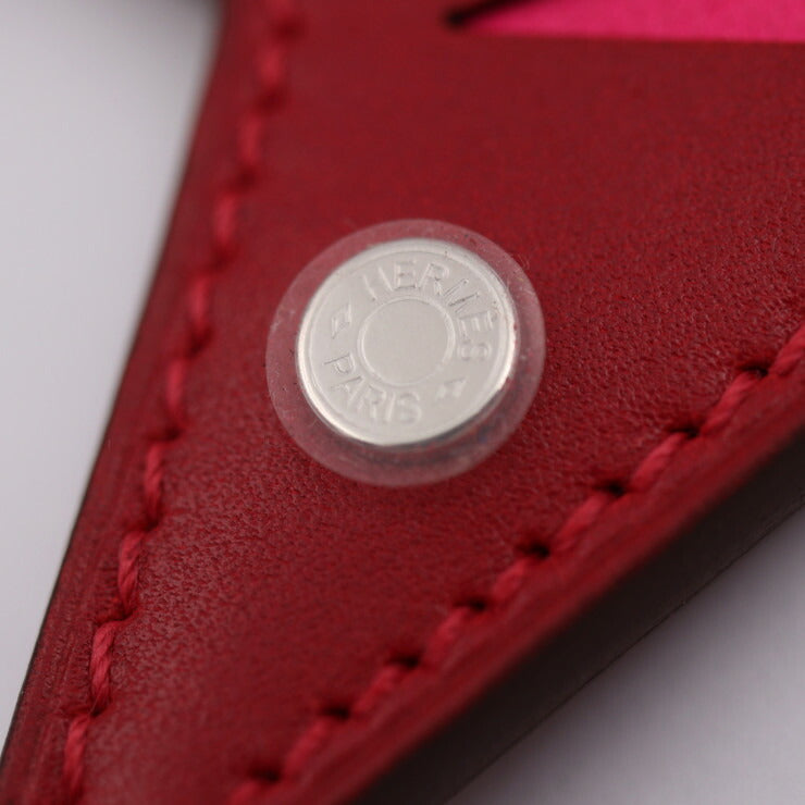 新品未使用展示品 HERMES エルメス ロック バッグチャーム その他小物 - ヴォータデラクト×シェーブルチャムキラ ルージュヴィフ×ローズポップ×ブラック×ブラン シルバー金具 ピック付き ギター型 B刻印