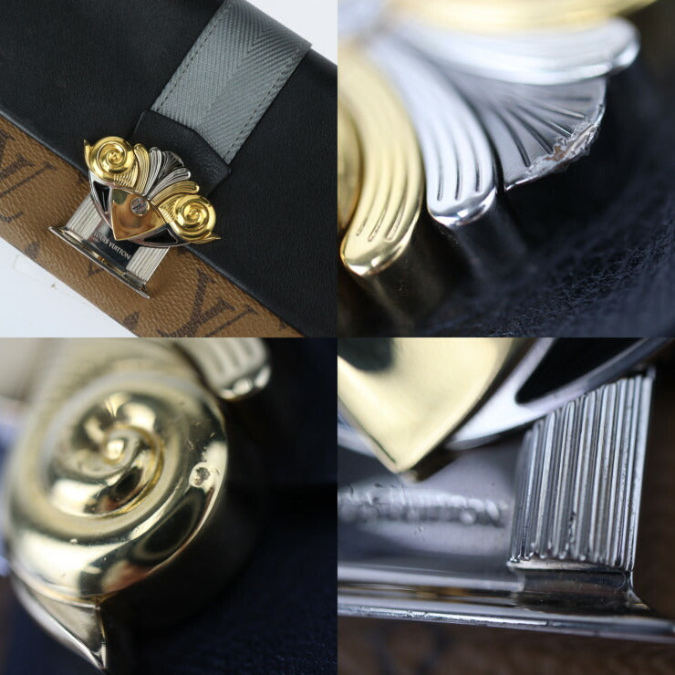 美品 LOUIS VUITTON ルイ ヴィトン ポルトフォイユ サラ モノグラムリバース 長財布 M64488 PVC カーフレザー ブラウン フラップ ビトン