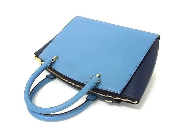 MICHAEL KORS マイケルコース ハンドバッグ エリス 35H7GE0S3T ブルー系 レザー レディース 2WAY ショルダーバッグ ゴールド金具 超美品