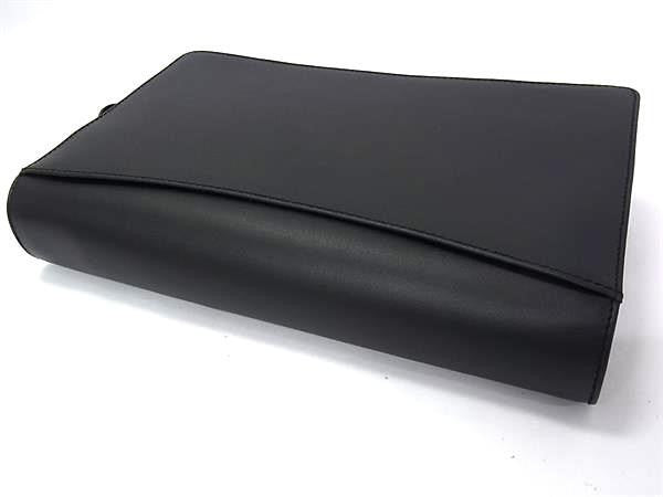 dunhill ダンヒル クラッチバッグ オックスフォード LG9290A ブラック系 レザー メンズ リストレット セカンドバッグ ゴールド金具 超美品