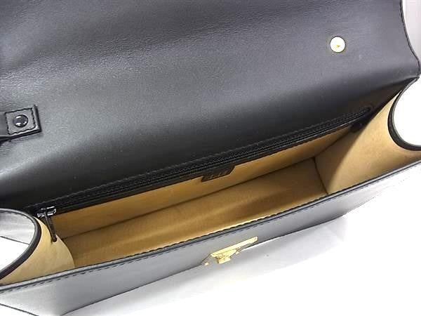 dunhill ダンヒル クラッチバッグ オックスフォード LG9290A ブラック系 レザー メンズ リストレット セカンドバッグ ゴールド金具 超美品