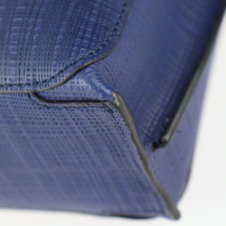 超美品 LOEWE ロエベ ゴヤ レポーター ショルダーバッグ 316.60.P63 カーフレザー ブルー系 シルバー金具 アナグラム メッセンジャーバッグ